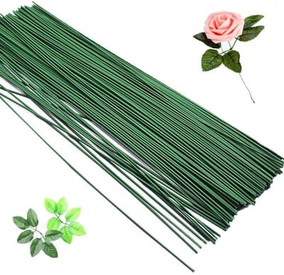 Bloemendraad Set - Bloemistentakken - Bloemstukken Maken - 200 Stuks 22 Gauge - 40 cm Lengte - Donkergroen