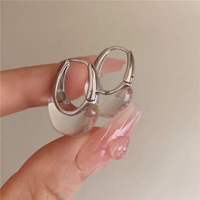 Nouveaux Boucles d'Oreilles Puces Goutte d'Eau Tendance Pour Femmes Mode Bijoux Dorés Plaqué Cuivre Accessoires Transparents Pour Fête brown