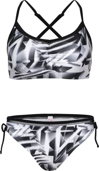 Bikini classic met kant detail - Zwart wit 128-134