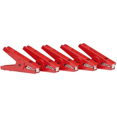 Gallagher Krokodillenklem Rood (5 stuks) - Voor snelle stroomaansluiting
