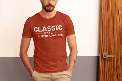 1982 Jaar Rood T-shirt Heren - Maat S - Classic - Verjaardag Cadeau Mannen - Limited Edition