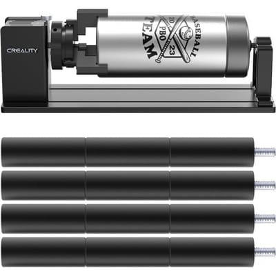 Creality Rotary Kit Pro 3 in 1 Bek Roterende Roller met 12PCS Verhogers Multifunctionele Laser Graveermachine zwart