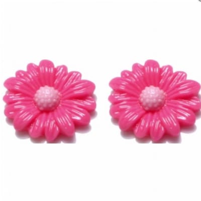 Clip oorbellen- roze -bloem -Gaby- geen gaatje- Kinderen-Charme Bijoux