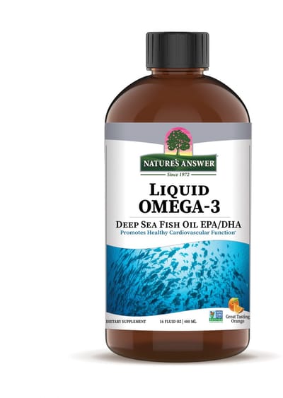 Vloeibare Omega-3, Natuurlijke Sinaasappel Smaak - 480 ml - Natures Answer - Visolie - Voedingssupplement