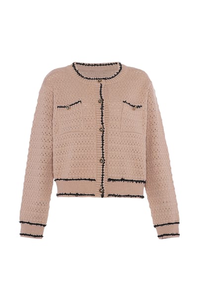 Faina Vest Dames beige/ zwart