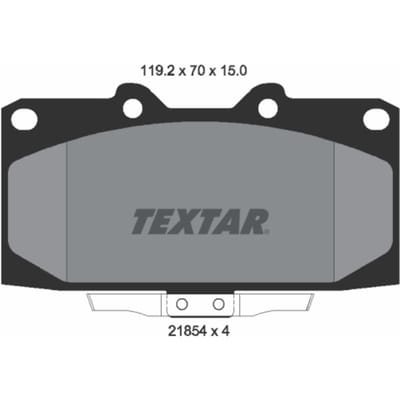 Remblokset TEXTAR 2185401, voor
