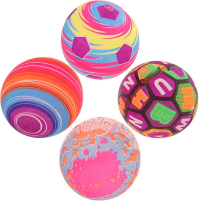 Opblaasbare Strandballen - Kinderballen Zwembadballen - Zomerse Spelletjes - Set van 4 stuks - 23 cm doorsnede - Diverse kleuren