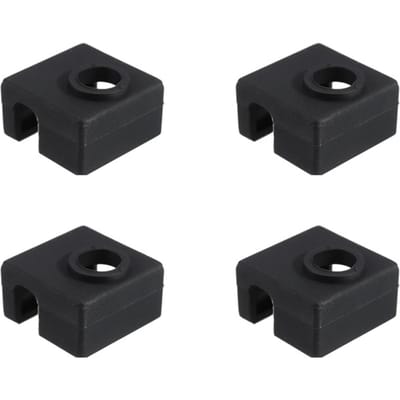 3D-printer hitteblok siliconen beschermhoes MK8 Hotend extruder siliconen isolatiesokken compatibel zwart