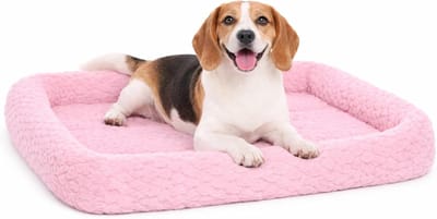 Hondenkussen – Hondenmand – Naya Rechthoekig Roze met rand 85,5x51cm – extra steun – comfortabel