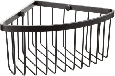 Corner opbergmand aluminium zwart