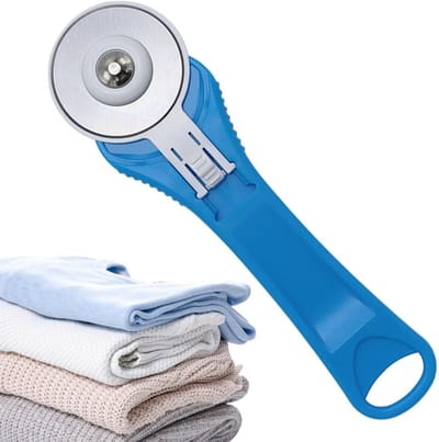 Stofsnijder Rolsnijder - Stofwiel Snijder - Handwerk Stoffen Knippen - Ergonomische Greep - 45 mm - Blauw