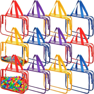 Grote Speelgoedzakken - Opbergers Organizer - Speelgoed Opbergen - Waterdicht PVC Materiaal - 30 x 22 x 10 cm - Helder