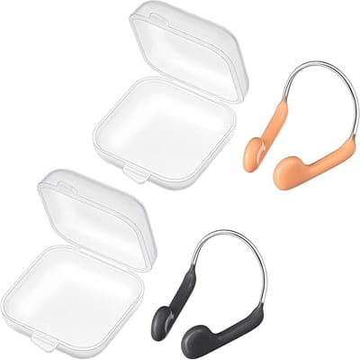4-delige neusclip set voor zwemmen, unisex neuspluggen voor competitie en training, ideaal voor wateractiviteiten en zwembadgebruik