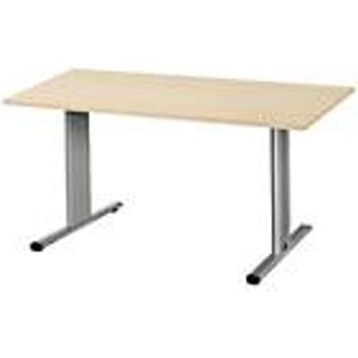 Schäfer Shop  Select Planova vergadertafel, rechthoekig, 1400 x 800 mm, ahorndecor, accentlijsten blank alu