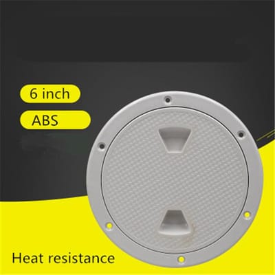 6  Ronde Witte Boot Jacht Marine Out Dek Plaat Inspectie Toegang Luik Cover x1 gray
