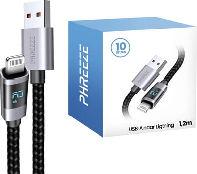 Voordeelpak geschikt voor usb Lightning kabels - 10 pack - Ideaal voor zakelijk, kantoor & bulk