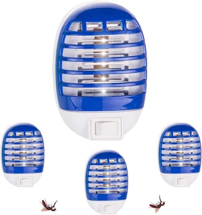 Effectieve Elektrische Vliegendoder Lamp - Set van 4 - Insectenbestrijding voor Binnen - Muggen- en Vliegenval