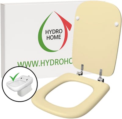 Wc-bril compatibel met Ideal Standard Conca MDF eco met scharnieren, gelakt hout