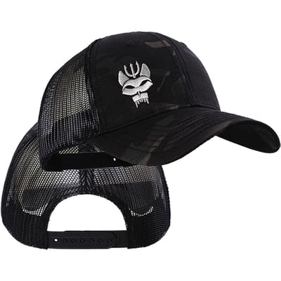 Unisex Gespleten Wolf Borduurwerk Snapback Camouflage Baseballpetten Lente en Herfst Buiten Verstelbaar Casual Zonwerende Hoed black