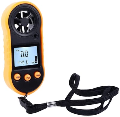 Digitale Windsnelheidsmeter met LCD-achtergrondverlichting voor Zeilen en Surfen - Handheld Thermo Motor Wind Detector en Luchtstroommeter