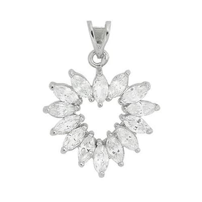 Blinx Jewels Zilveren Hanger Hartje Stenen Zirkonia