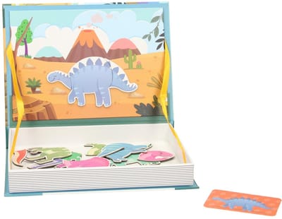 Lobbes magnetisch speelgoedboek dinosaurus 36-delig educatief spel.