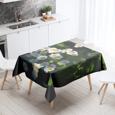 Rechthoekig Klein Madeliefje Tafelkleed Lelietje-van-dalen Anti-vlekken en Waterdicht Keukentafel Huisdecoratie 100x145cm