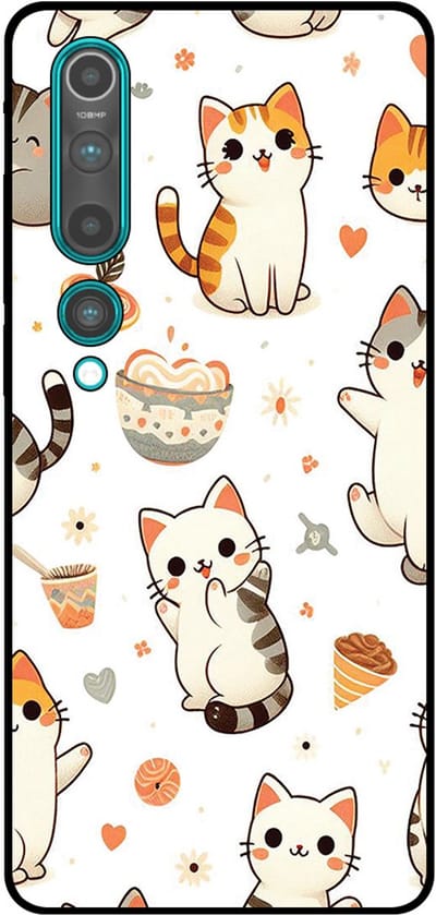 Smartphonica Telefoonhoesje Geschikt voor Xiaomi Mi 10 / 10 Pro met katten opdruk - TPU backcover case cat design geschikt voor Xiaomi Mi 10;Xiaomi Mi 10 Pro