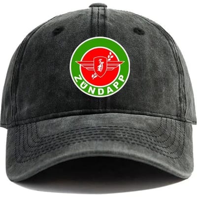 Zundapp Motorfiets Baseballpet Zomer Verweerde Papa Hoeden Mannen Buiten Verstelbare Katoenen Petten Buiten Zonbescherming Adjustable black