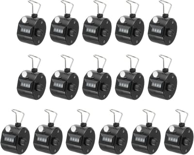 Klikker Teller - Handteller Telapparaat - Activiteiten Tellen - Mechanische Precisie - 4 Cijfers - Zwart