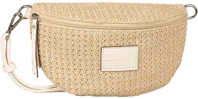 TOM TAILOR schoudertas Rosie Raffia Belt Bag Mixed Cream White beige