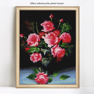 5D diamant borduurwerk volledige weergave Rose DIY diamant schilderij bloem volledige ronde kruissteek 20X30CM gray