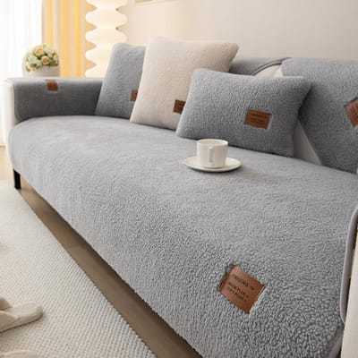 Wollen Bankhoes Winter Warm Woonkamer Bankkussen Pluche Verdikt Antislip Handdoek Comfortabel Ademend Rugleuning Armleuning 70x70cm 1pc