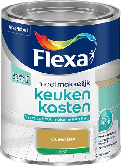 Flexa - Mooi Makkelijk Keukenkasten Mat - Queen Bee - Mengverf - 750 Ml