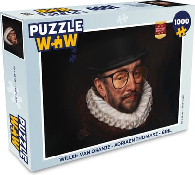 Puzzel Willem van Oranje - Adriaen Thomasz - Bril - Legpuzzel - Puzzel 1000 stukjes volwassenen