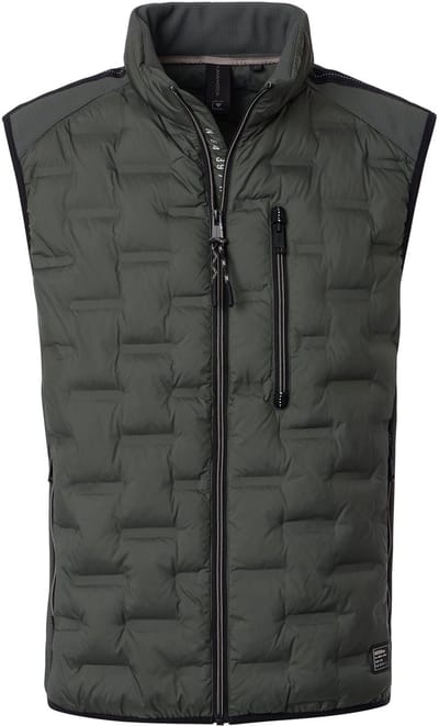CASAMODA Bodywarmer Squaredpuff Olive - Maat 3XL - Heren - Bodywarmers