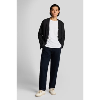 Lyle & Scott Linen Blend Drawstring Trouser Dark Navy Size: W36L32 | Pants Outlet | Heren | Blauw