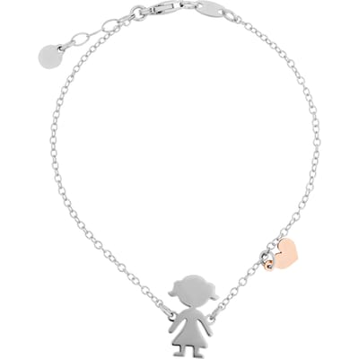 Orphelia 'Lyra' Dames 925 Sterling Zilveren Armband - Zilver/Rosé ZA-7390