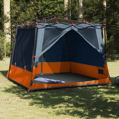 vidaXL Binnentent met dak Grijs en Oranje 291 x 291 x 240 cm taft