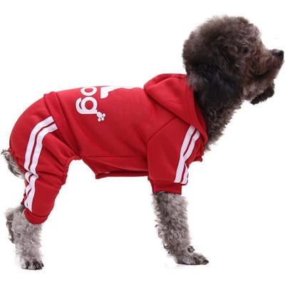 Adidog kleding Herfst en winter Nieuwe huisdierkleding Kleine middelgrote kleding Chihuahua Schnauzer Huisdier Warme viervoetige trui Leverancier M