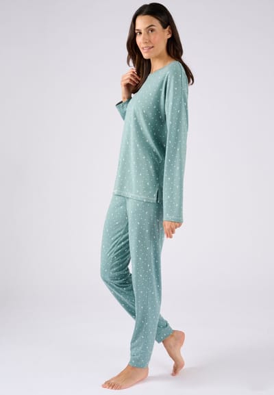 Damart - Pyjama van Thermolactyl jerseytricot. - Dames - Groen - 34-36 (XS)