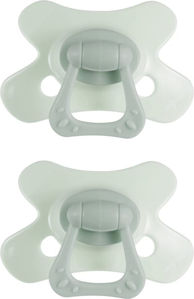 Difrax Fopspeen Natural - 6 tot 12 Maanden - Lichtgroen - 2 Stuks