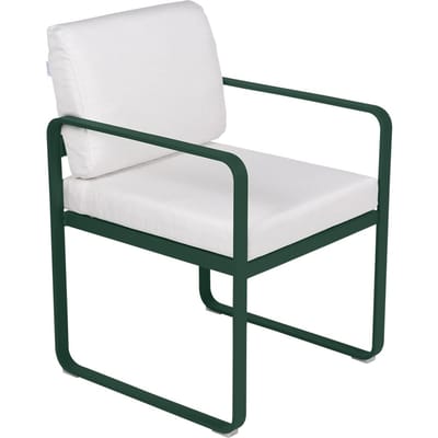 Fermob BELLEVIE fauteuil voor de eethoek - 02 cedergroen - 81 witgrijs