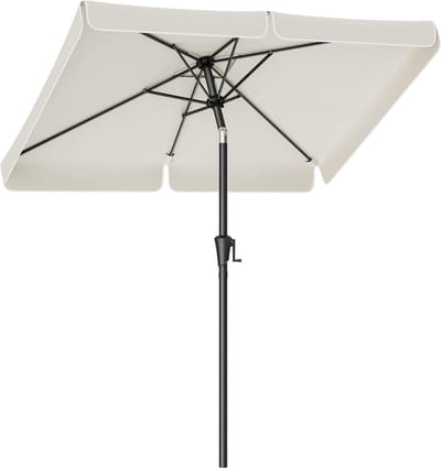 Parasol Rechthoekige Balkonparaplu Zonwering UPF 50+ 30° Omkeerbaar Tuinterras Zonder Standaard