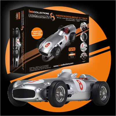IXO Collections Modelbouwpakket Auto - 003 Mercedes-Benz W 196 R No.8 Fangio Metalen - 1:8 - Modelbouw