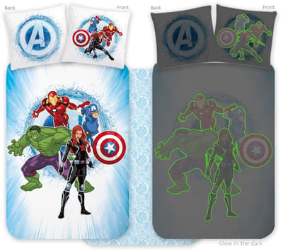 Avengers Peuterdekbedovertrek Glow in the Dark - 100 x 135 cm - Katoen