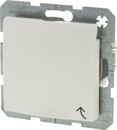 Berker S1 Inbouw Stopcontact met Randaarde - 1-voudig - Polarwit