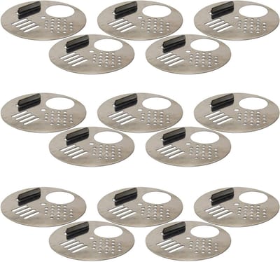 Bijenkorf Entreepoorten - Ventilatie Schijven - Bijenteelt Beheer - Antidiefstal Constructie - 6.8 cm - Zilver