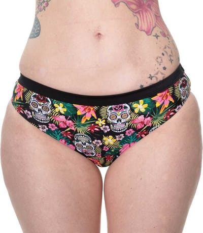 Banned - Rare hearts Bikinibroekje - Skull - XS - Multicolours