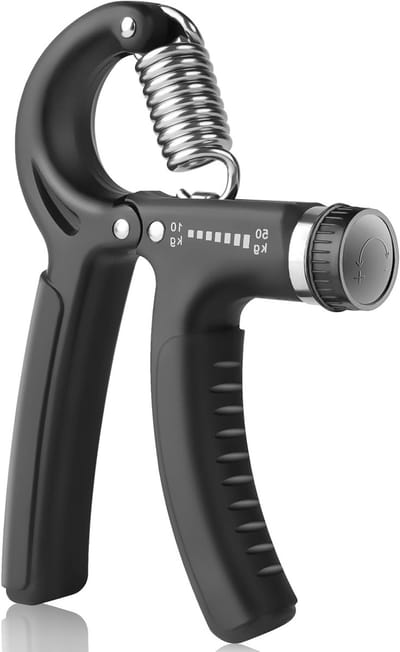 Hand Trainer voor Krachttraining, Verstelbare Grip Trainer voor Vingers en Onderarm, Ideaal voor Fitness en Revalidatie van 10 kg tot 50 kg